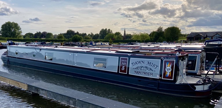 Shared narrow boat Dawn Mist