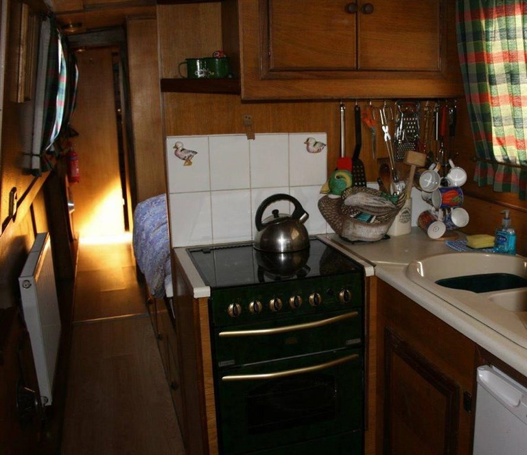 Shared narrow boat Schipperke