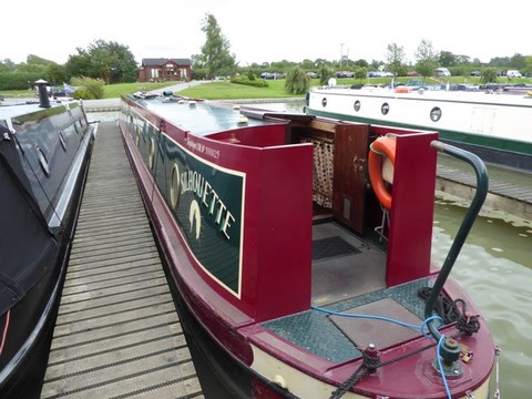 Shared narrow boat Silhouette