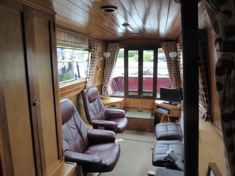 Shared narrow boat Silhouette