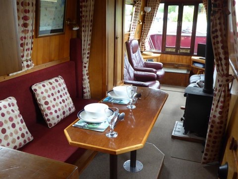 Shared narrow boat Silhouette