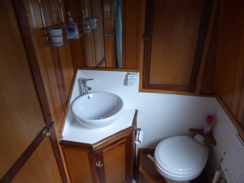 Shared narrow boat Silhouette